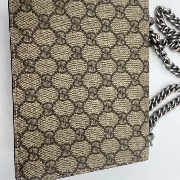 GUCCI 421970 TAUPE CANVAS CLUTCH - Picture 5 of 6